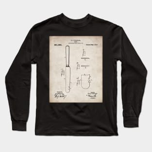 Cooking Knife Patent - Kitchen Chef Cook Farmhouse Art - Antique Long Sleeve T-Shirt